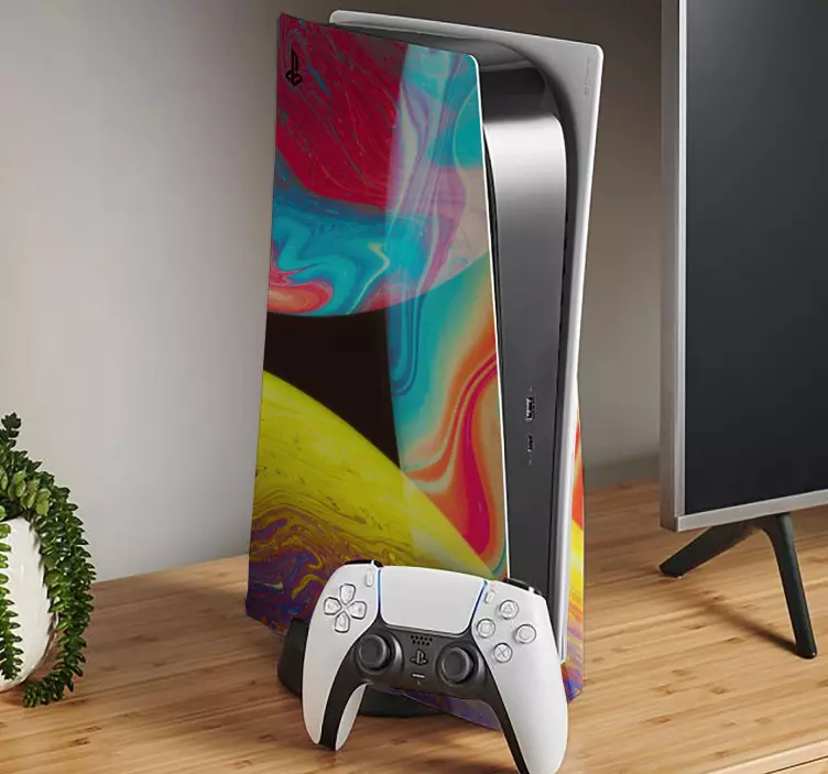 Ps5 skin vibrant cosmic designs - TenStickers