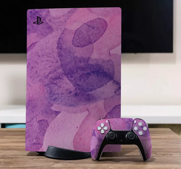 Ps5 skin vibrant purple patterns - TenStickers