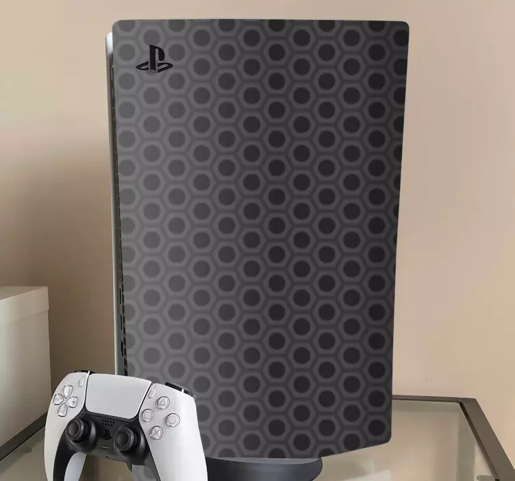 Ps5 skin with hexagonal pattern cover - TenStickers