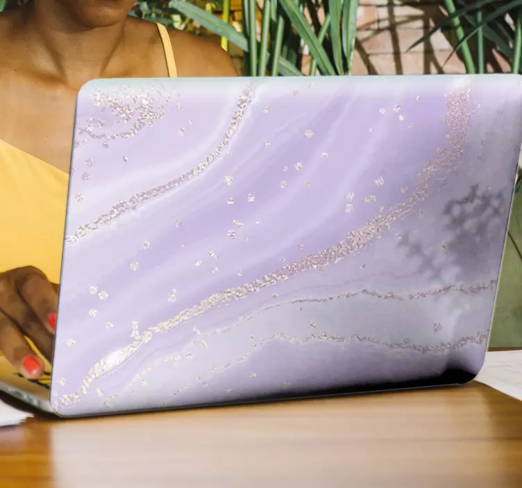 Purple marble laptop skins - TenStickers