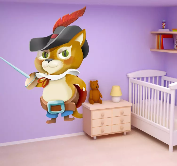 Puss in Boots Children´s Wall Sticker - TenStickers