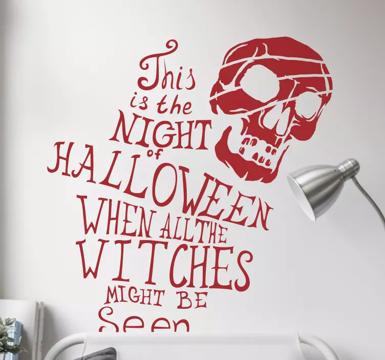 Quote with skulls halloween sticker - TenStickers