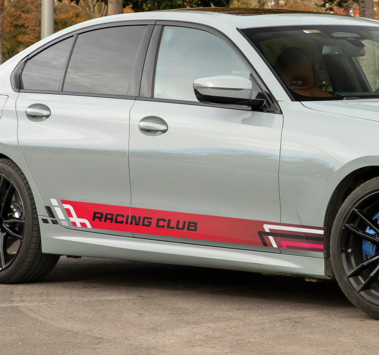 Racing style stripes set car sticker - TenStickers