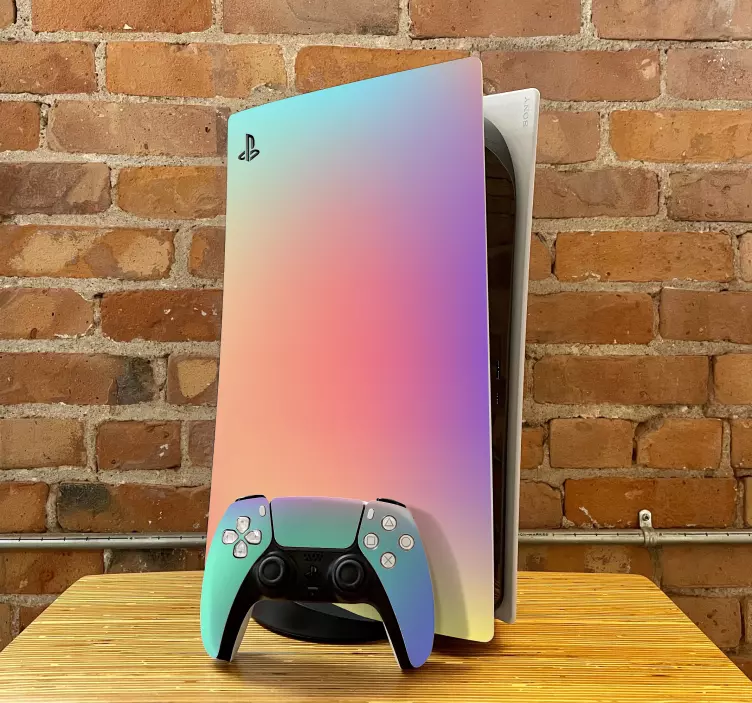 Rainbow Gradient  PS5 sticker - TenStickers