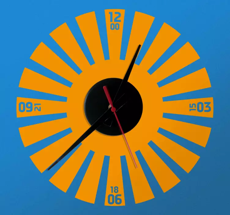 Rays Clock Sticker for your home - TenStickers