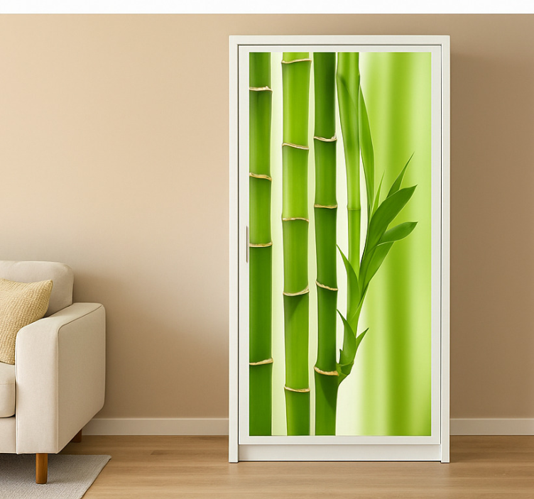 Realistic bamboo furniture sticker - TenStickers