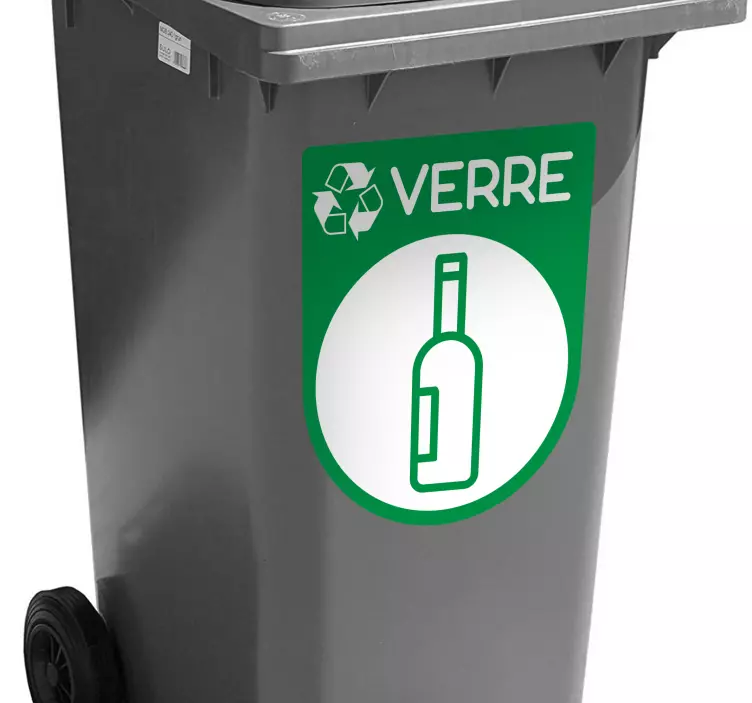 Recycle Glass Icon Vinyl Sign - TenStickers