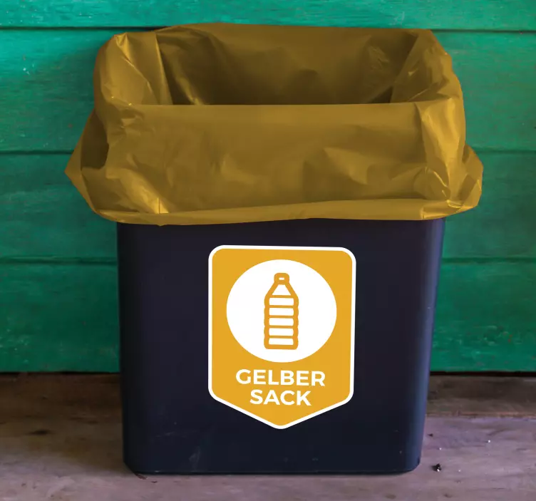 Recycle Plastic DE Icon Sticker - TenStickers