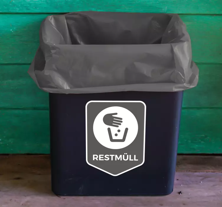 Recycle Residual Waste Icon Sticker - TenStickers