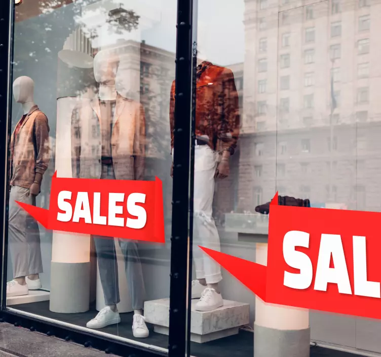 Red banner sale vinyl sticker - TenStickers