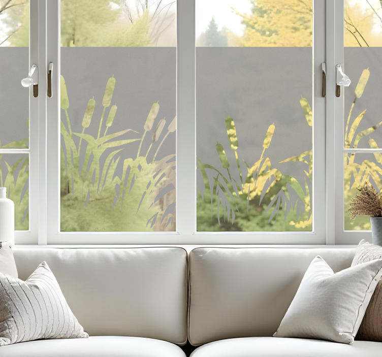reeds and grasses window sticker - TenStickers