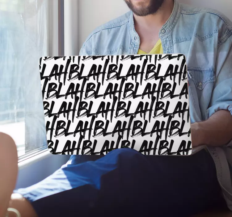 Repeated Phrase Pattern laptop skin - TenStickers
