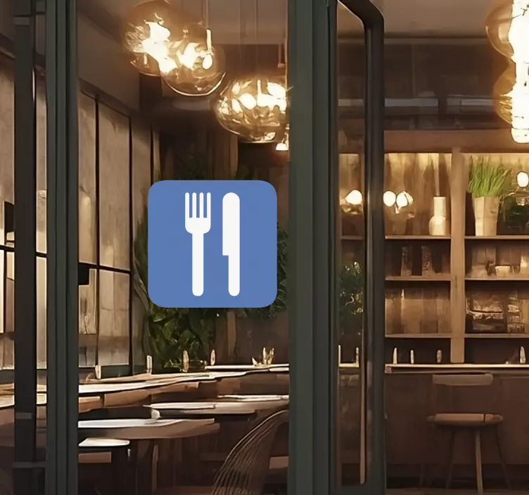 Restaurant Icon Wall Sticker - TenStickers
