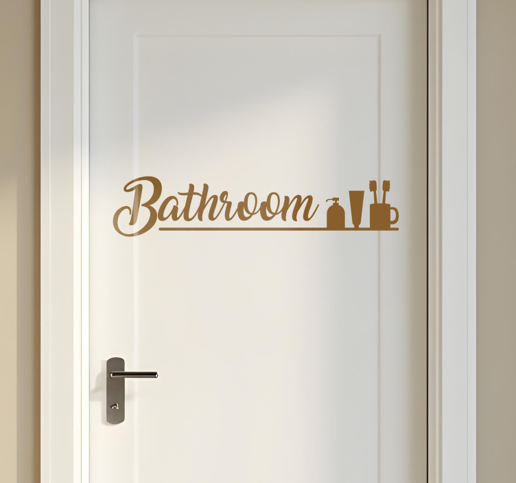 Restroom text bathroom wall sticker - TenStickers