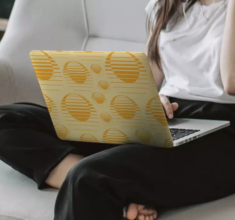 Retro sun draw  laptop skins - TenStickers