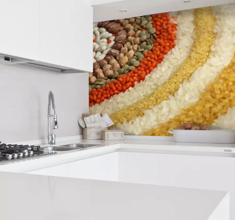 Rice Beans and Lentils Photography Wall Mural - TenStickers
