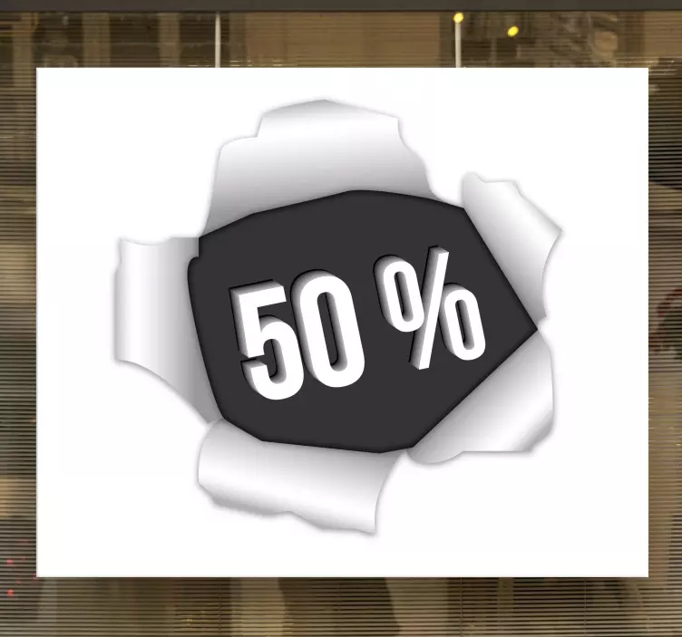 Ripped Sale window sticker - TenStickers