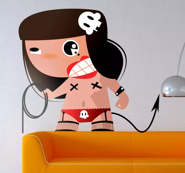 Sadistic Cartoon Sticker - TenStickers