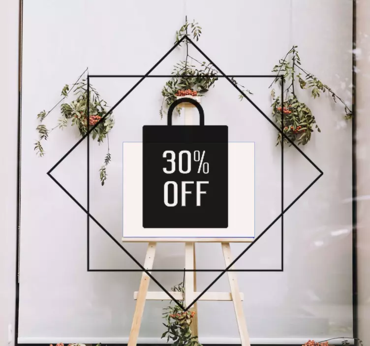 sales elegant icon window decal - TenStickers