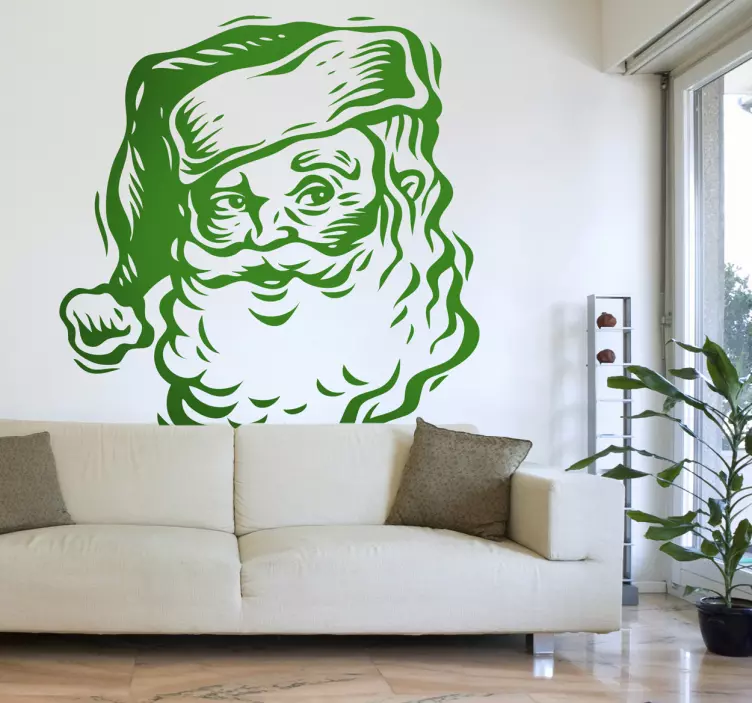 Santa Claus Face Sticker - TenStickers