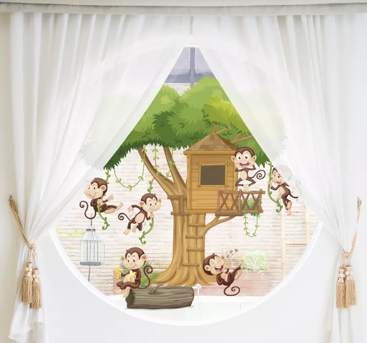 Savannah animals window sticker - TenStickers