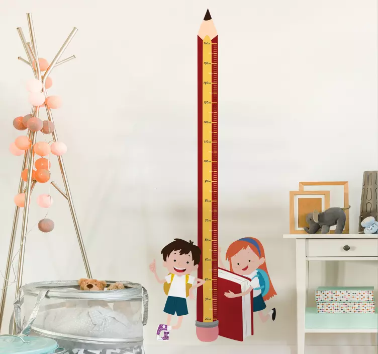School meter decorative height chart decal - TenStickers