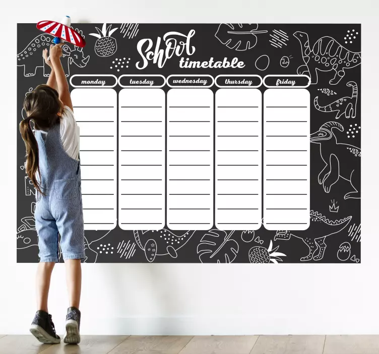School timetable write on sticker - TenStickers