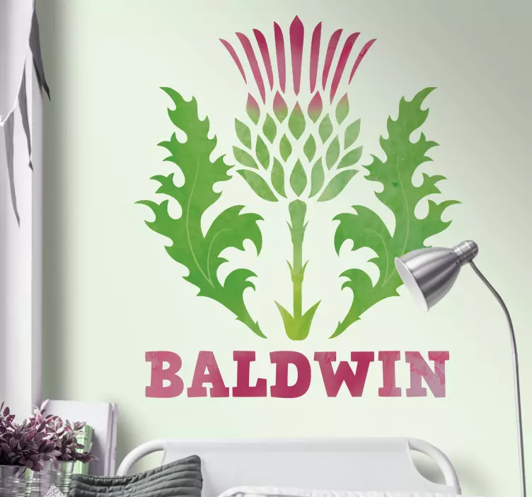 Scottish Thistle Customisable Sticker - TenStickers