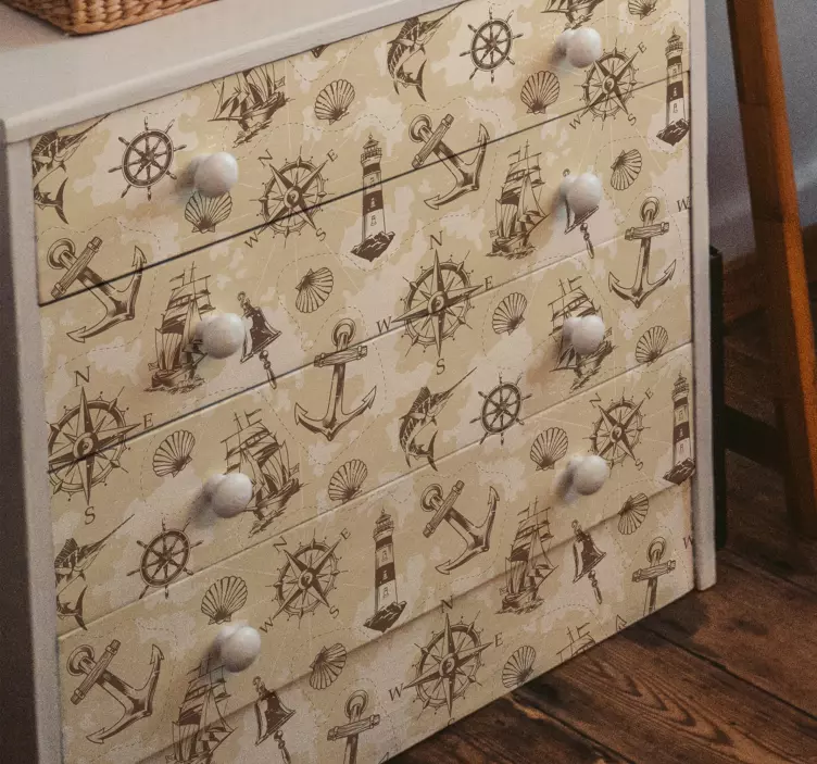 Sea objects  furniture sticker - TenStickers