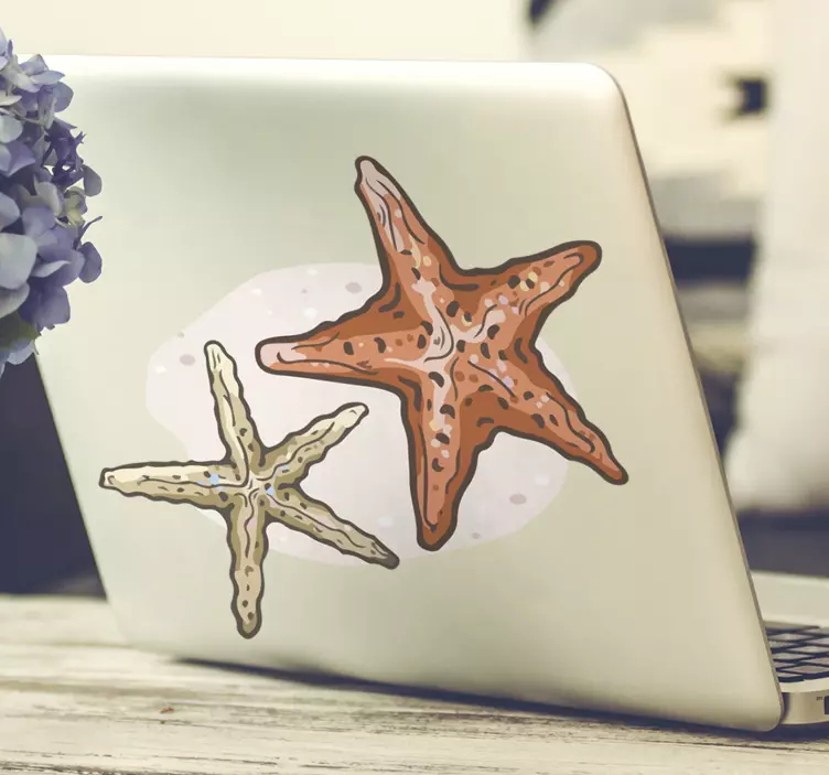 Sea star laptop  vinyl sticker - TenStickers