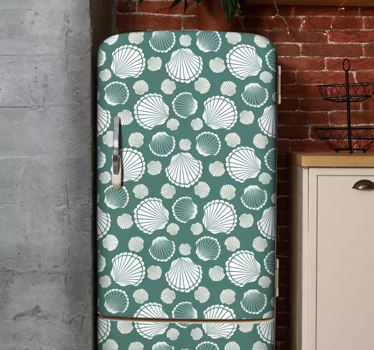 Seashell world fridge sticker - TenStickers