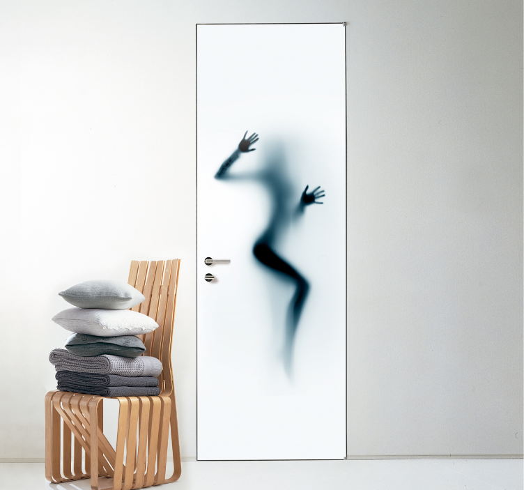 Sensual Woman Door Sticker - TenStickers