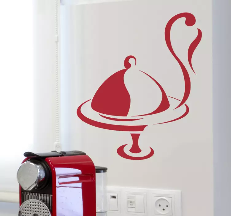 Serving Plate Kitchen Sticker - TenStickers