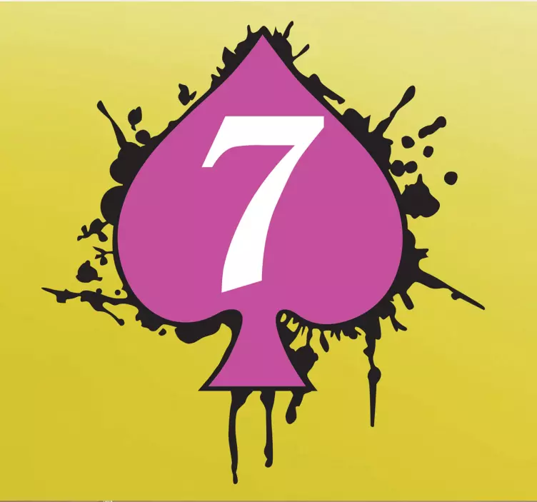 Seven Spades Wall Sticker - TenStickers