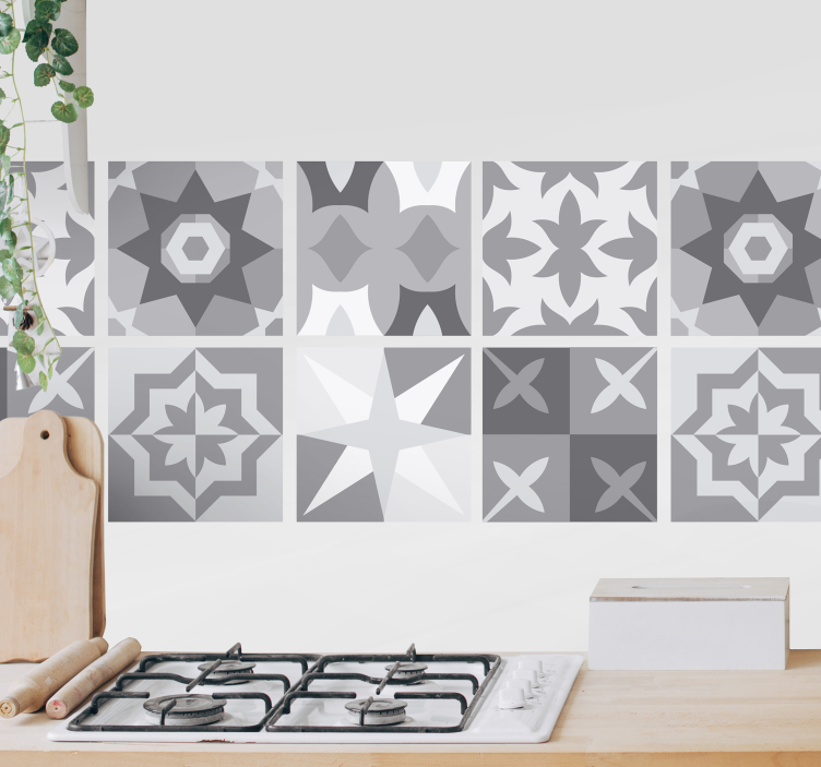 Shades of Gray tile sticker - TenStickers
