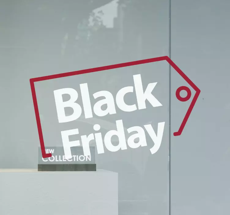 simple black friday advertisment window decal - TenStickers