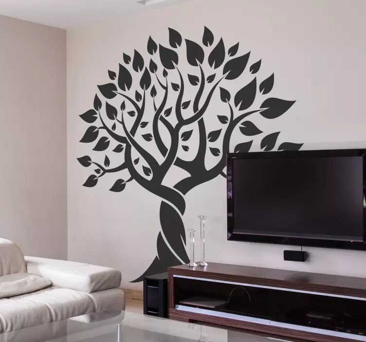 Simple Nordic style tree wall sticker - TenStickers