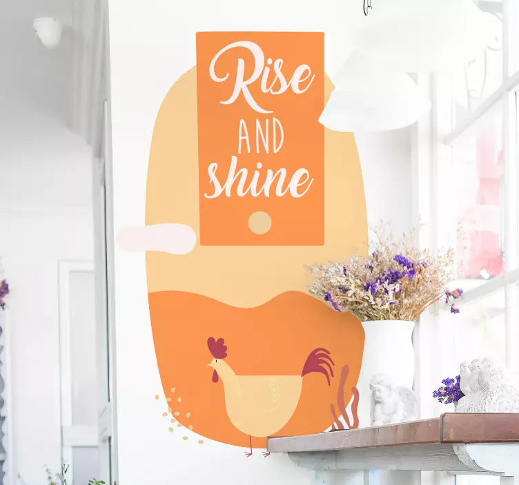 Singing Rooster bird wall sticker - TenStickers