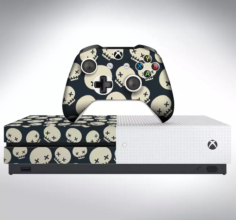 Skeleton skull pattern xbox sticker - TenStickers