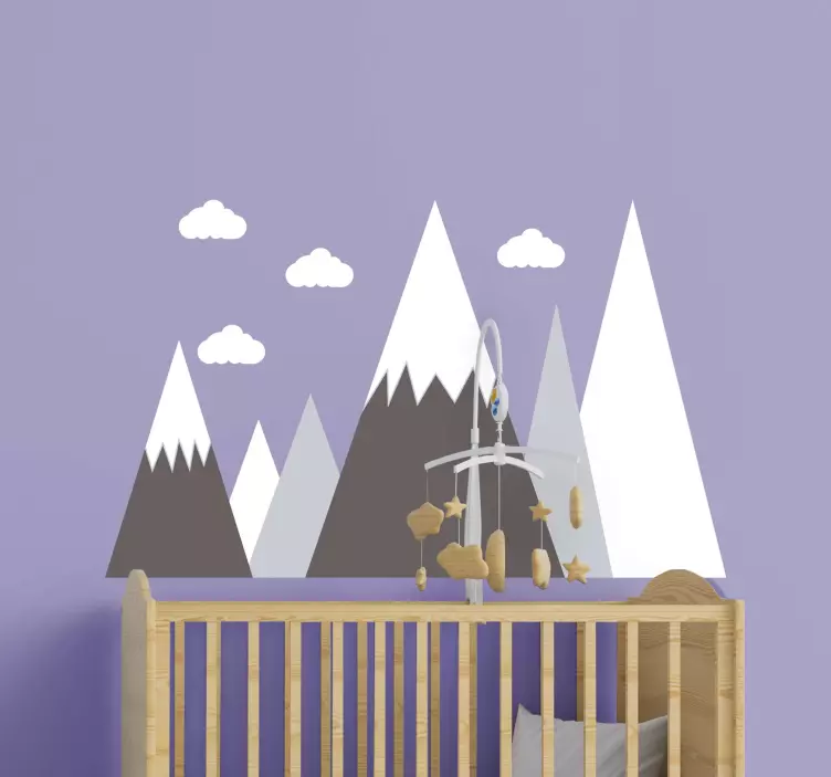 Snowy Mountains wall sticker - TenStickers