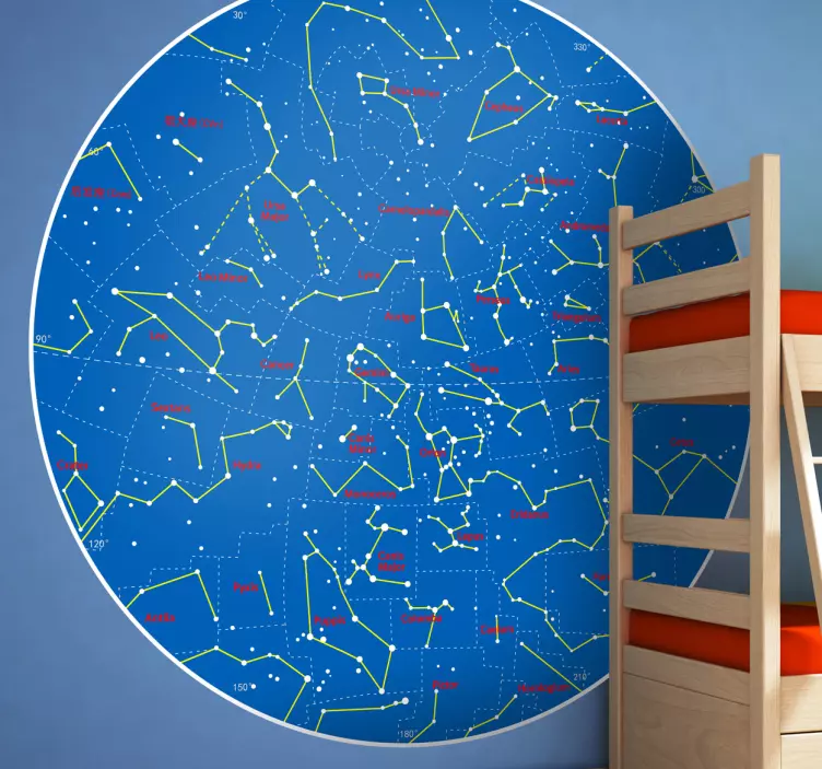 Southern hemisphere constellations space wall sticker - TenStickers