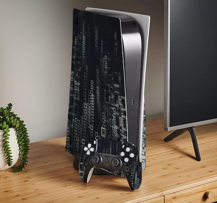 Speed light and spotlights digital  PS5 sticker - TenStickers