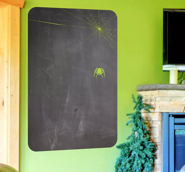 Spider Web Blackboard Sticker - TenStickers