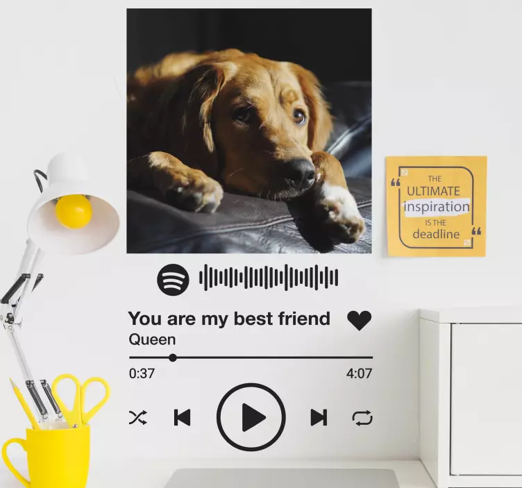Spotify text and image Personalised Sticker - TenStickers