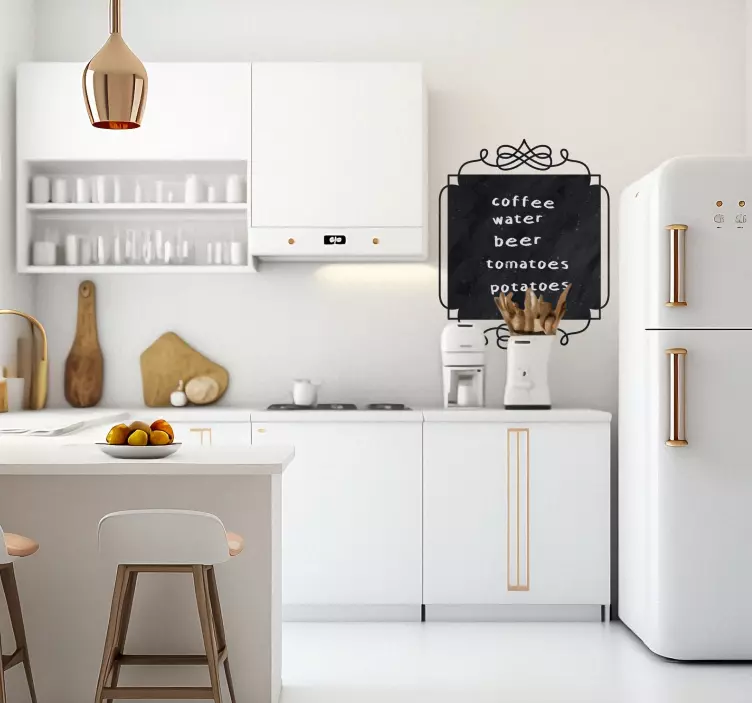 Square Vintage Blackboard A square vintage blackboard. vintage st - TenStickers