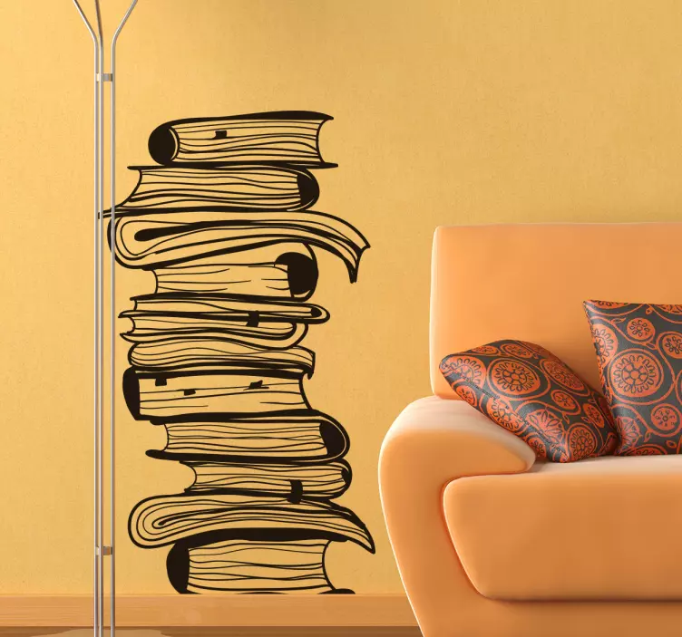 Decorative sticker stack of books - TenStickers
