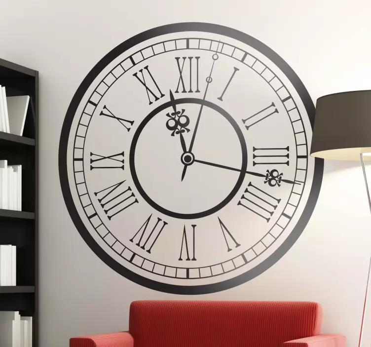 Station Clock Decorative Sticker - TenStickers