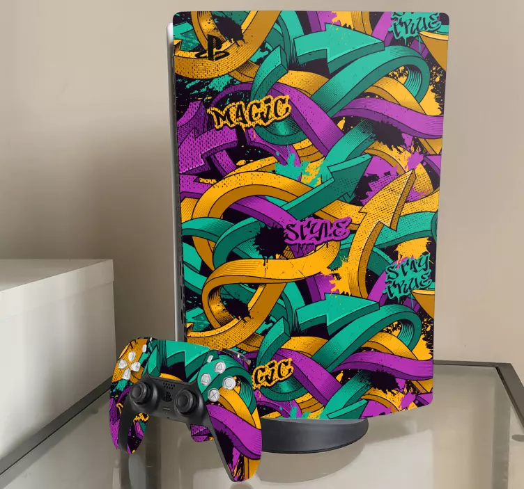 Street art graffiti  PS5 skin sticker - TenStickers