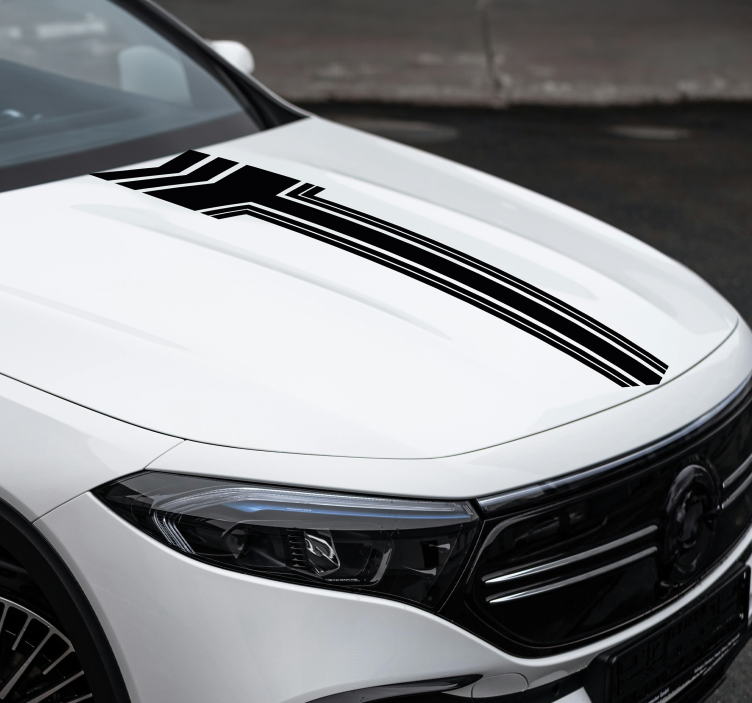 Stripes with arrows car sticker - TenStickers