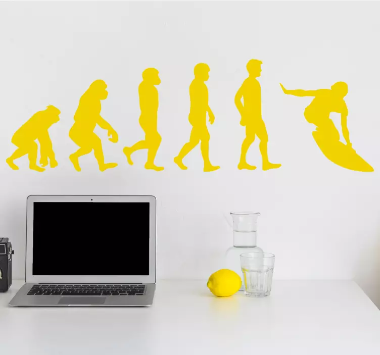 Sufer Evolution surf decal - TenStickers
